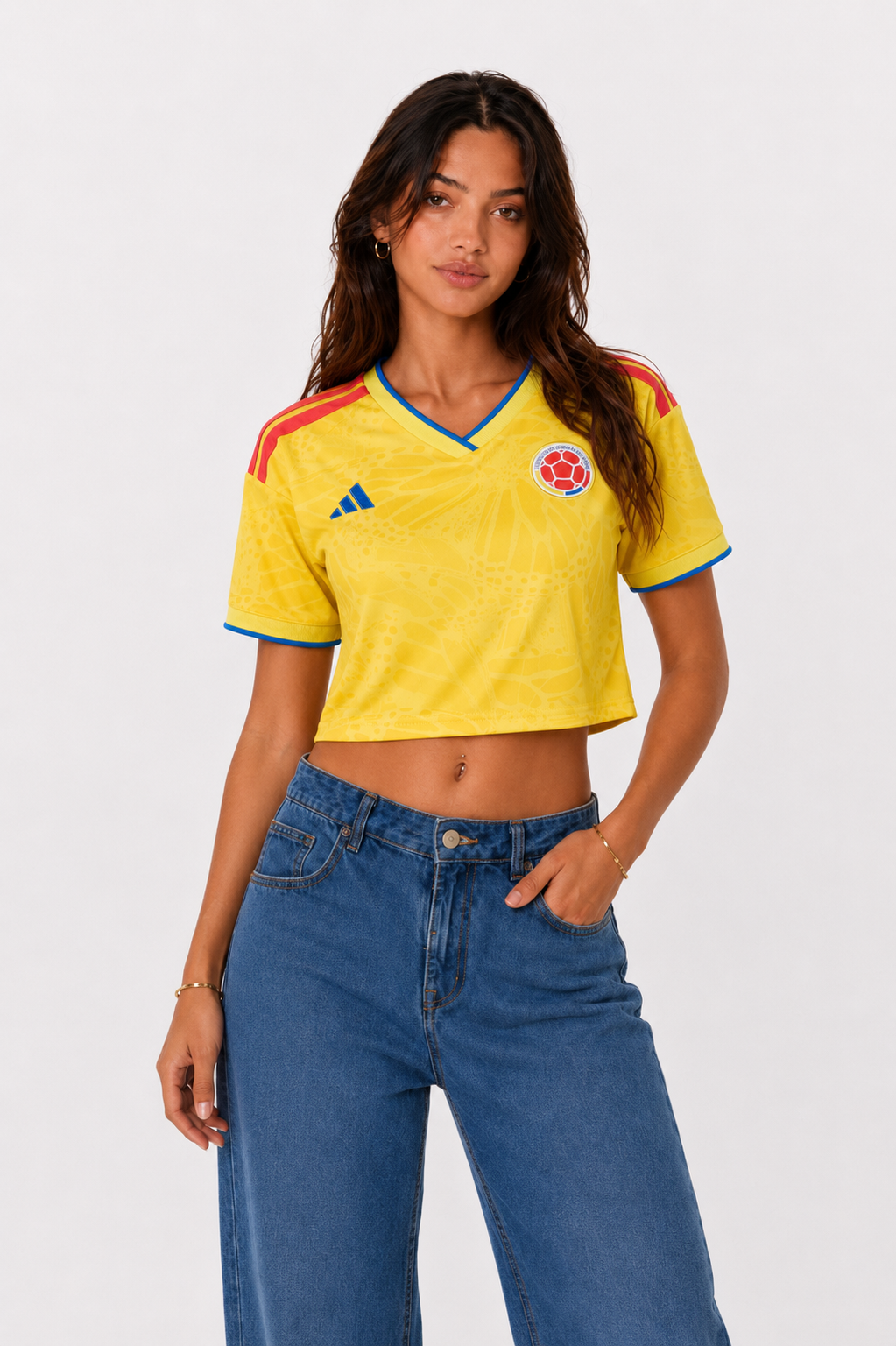 Colombia Women's Cropped Jersey (Home)