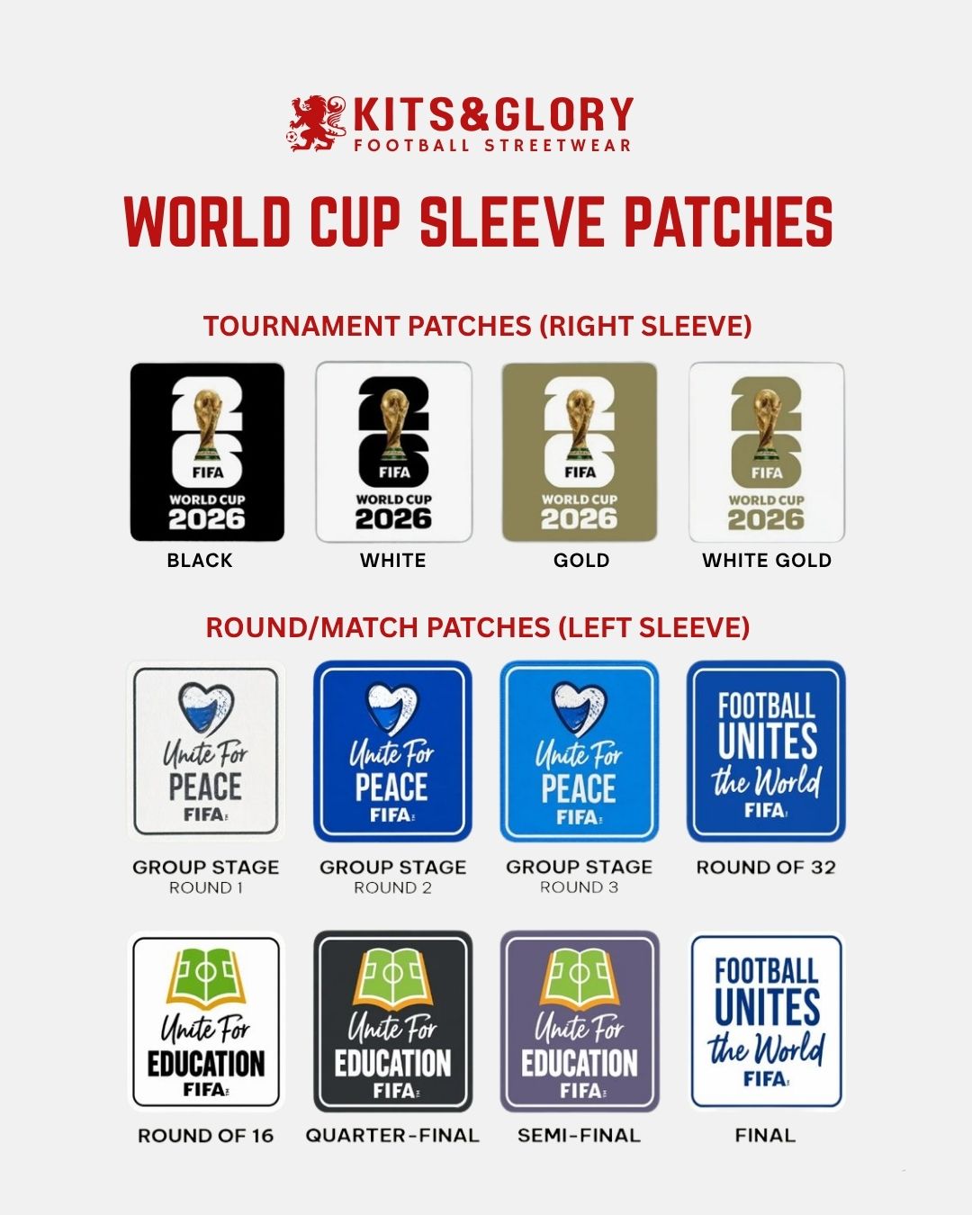World Cup Tournament & Match Patches